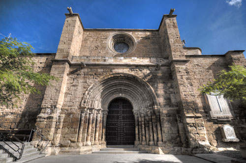 Portada occidental de la iglesia de Fitero